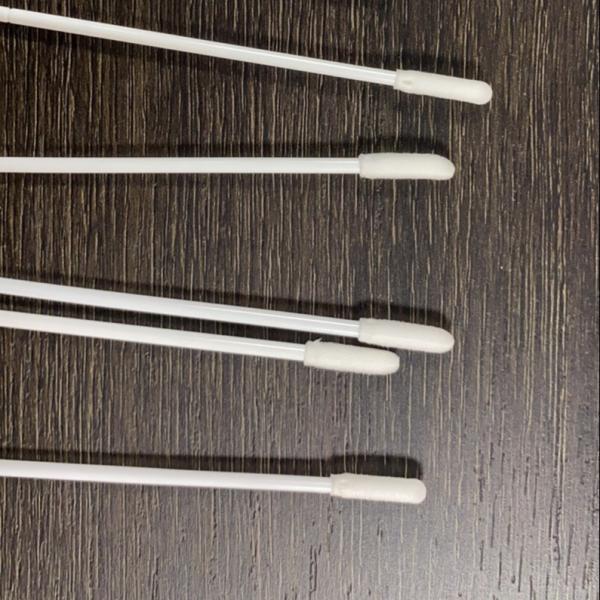 White Sponge Throat Swab Stick , Combined Throat And Nose Swab