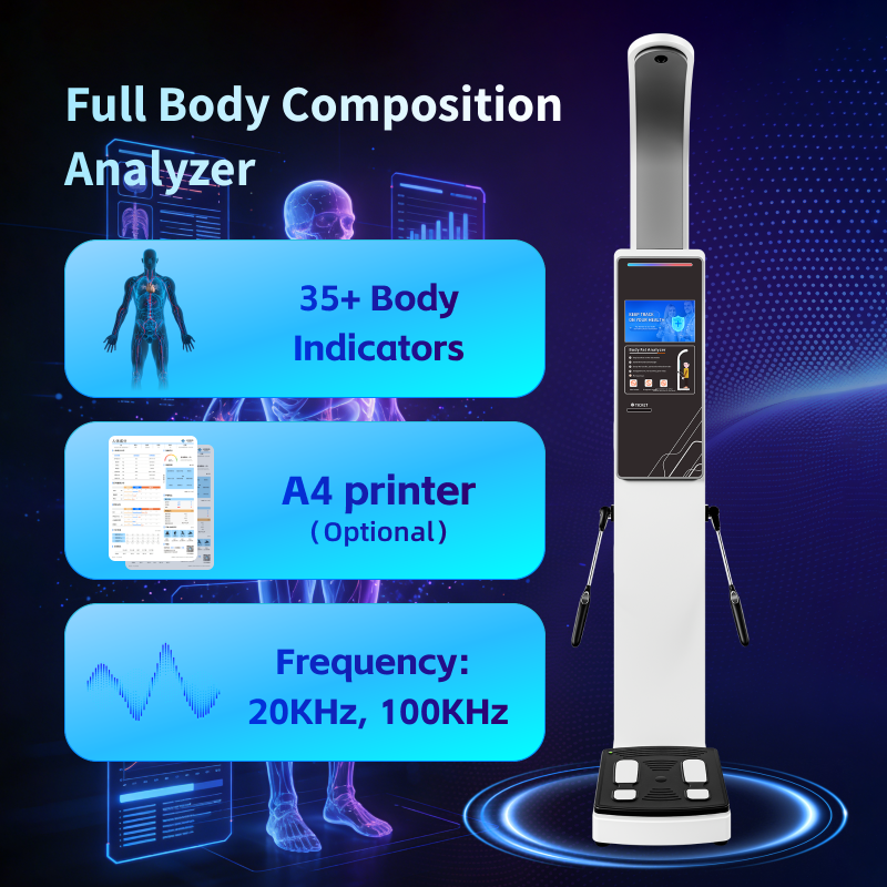 Newest Body Fat Analyzer Composite And Muscle Analyzer With Bioimpedance Machine With Printer