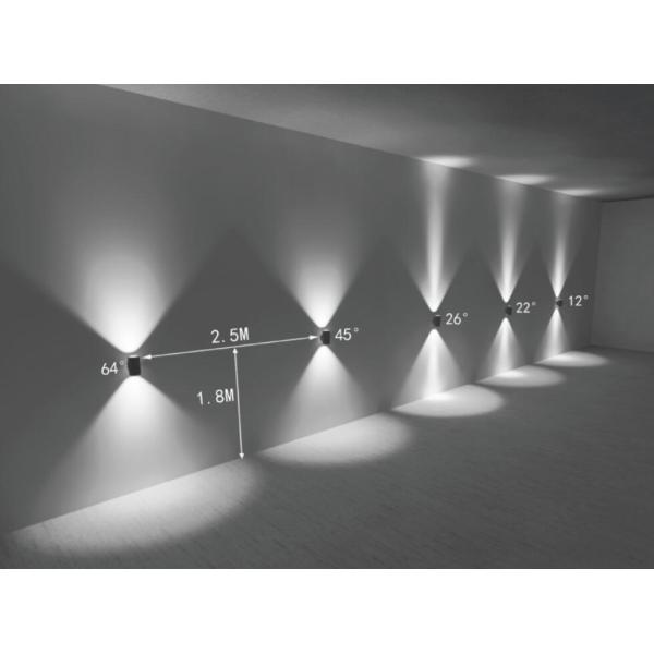 Архитектурноакустическая на открытом воздухе стена установила светлые цилиндр штуцеров IP65 40W 2 дирекционный