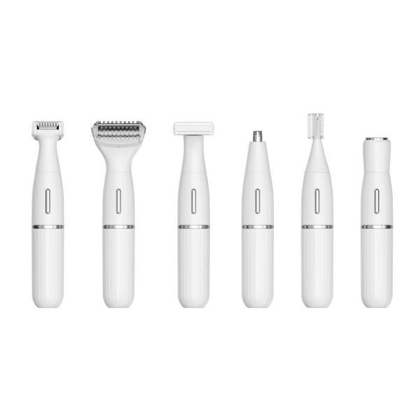 Six-In-One Multifunctional Electric Shaver Set with USB Charging Fully Waterproof for Eyebrow Trimming and Household Use