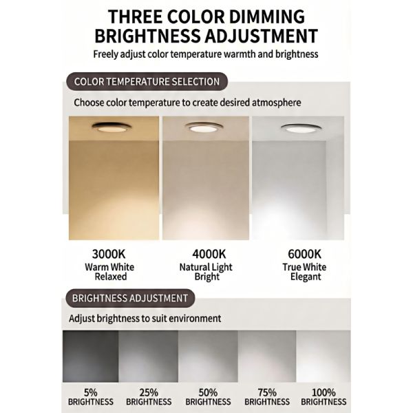 Kingstin Modern Frameless LED Mirror Bathroom Smart Touch Switch Time Display Anti-Fog Dimmable Wall Mounted Light Mirror