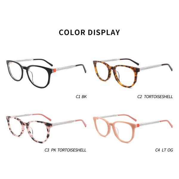 Ретро Очкиes Unisex вокруг ацетата стекел объектива AC рецепта не