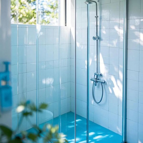 High Safety Transparent Tempered Glass Shower Enclosure Flat Toughened Glass Bathroom