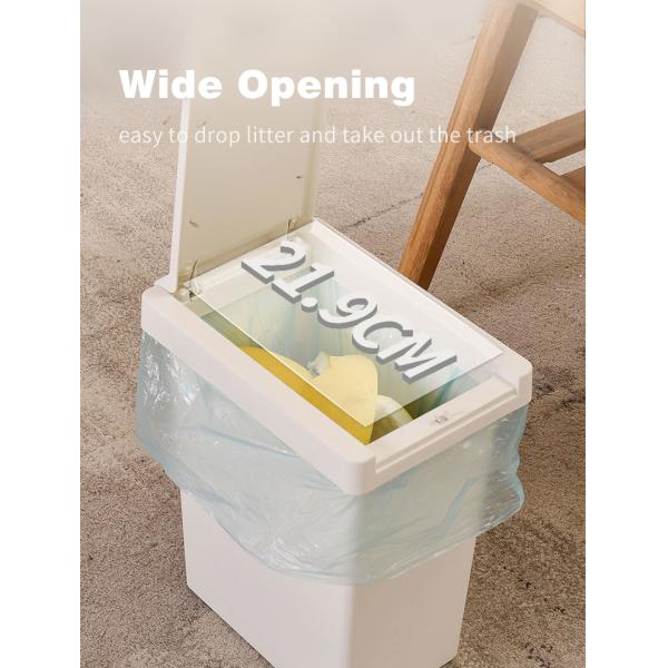Convenient 10L Pressing Type Plastic Trash Can for Household Waste Disposal