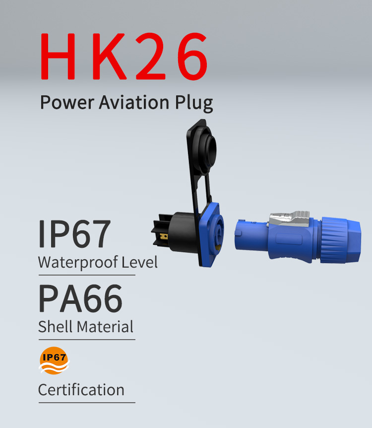 Соединитель сигнала силы нейлона PA66 Pin 20A HYFD IP67 3