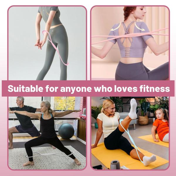 Silicone Figure 8 Gym Exercise Rubber Rope Exercise Equipment For Physical Therapy Yoga