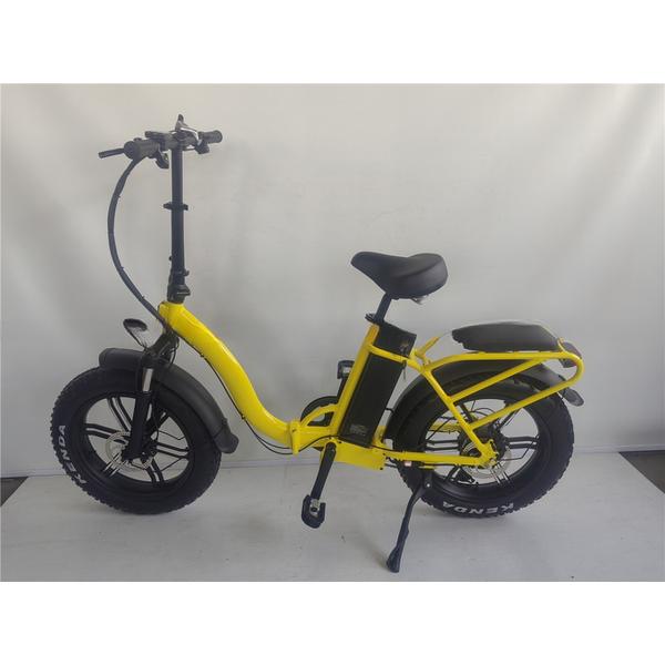 750W 48V E Bicycle 20 Inch Yellow Fat Tire Electric Bike for 31-60 km Range per Power
