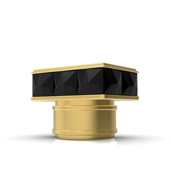 Electroplate Zinc Alloy Square Zamak Perfume Caps for 15mm Necks