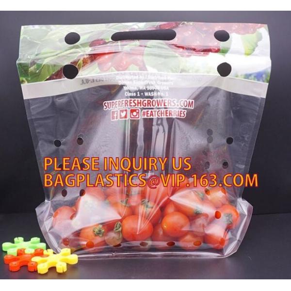 fresh cherry tomato packaging bag, Fresh Fruit Preservative General Grape bag, Cherry Red Lift Sealed Packaging Bag