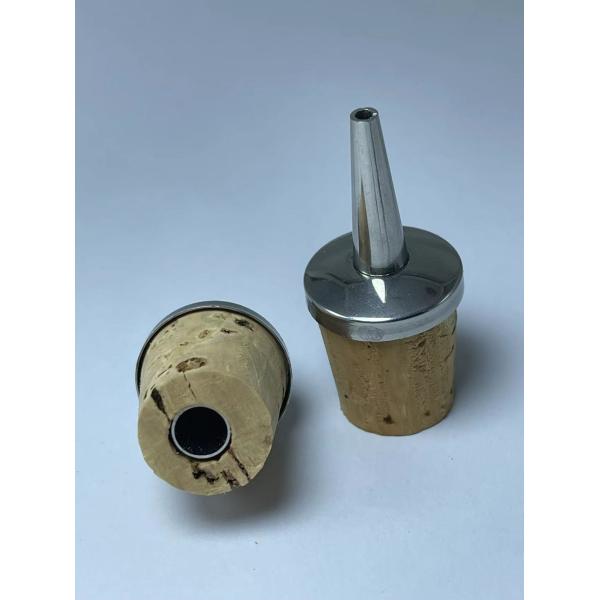 Factory Wholesale Stainless Steel Dasher Top with Cork/TPE Stopper for 20mm Ceramic/Glass Bottle