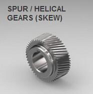 Gysin spur helical gears skew