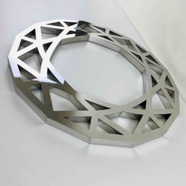 Знак подсвеченное FrontLit письма зеркала 3D фронта магазина Customzied серебряный