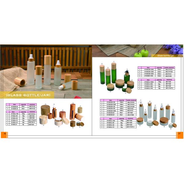 50g Bamboo Lid Cosmetic Cream Jars Silk Screen Printing