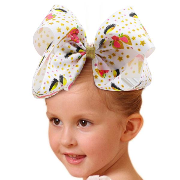 8 Inch Hair Bow Ribbon Grosgrain Fabric Multi Colour Double Face Style