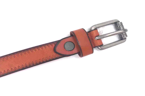 Diamond Hollow - Out Women's Fashion Leather Belts With Roller Vintage Buckle /  Ladies Skinny Belts
