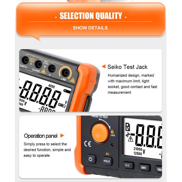 VICTOR 60D+ дисплеи в 2000 цифр интеллектуальный микроизоляционный тестер короткое замыкание измерения тока более 1 мА