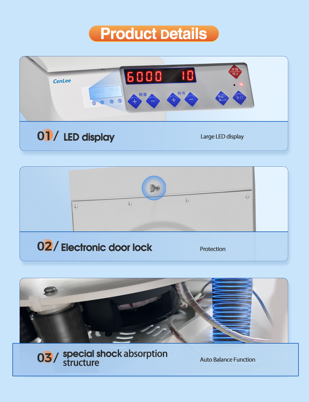 Compact TD6M Laboratory Centrifuge with 12-Slot Angle Rotor 6000 RPM for Sample Prep & Routine Processing