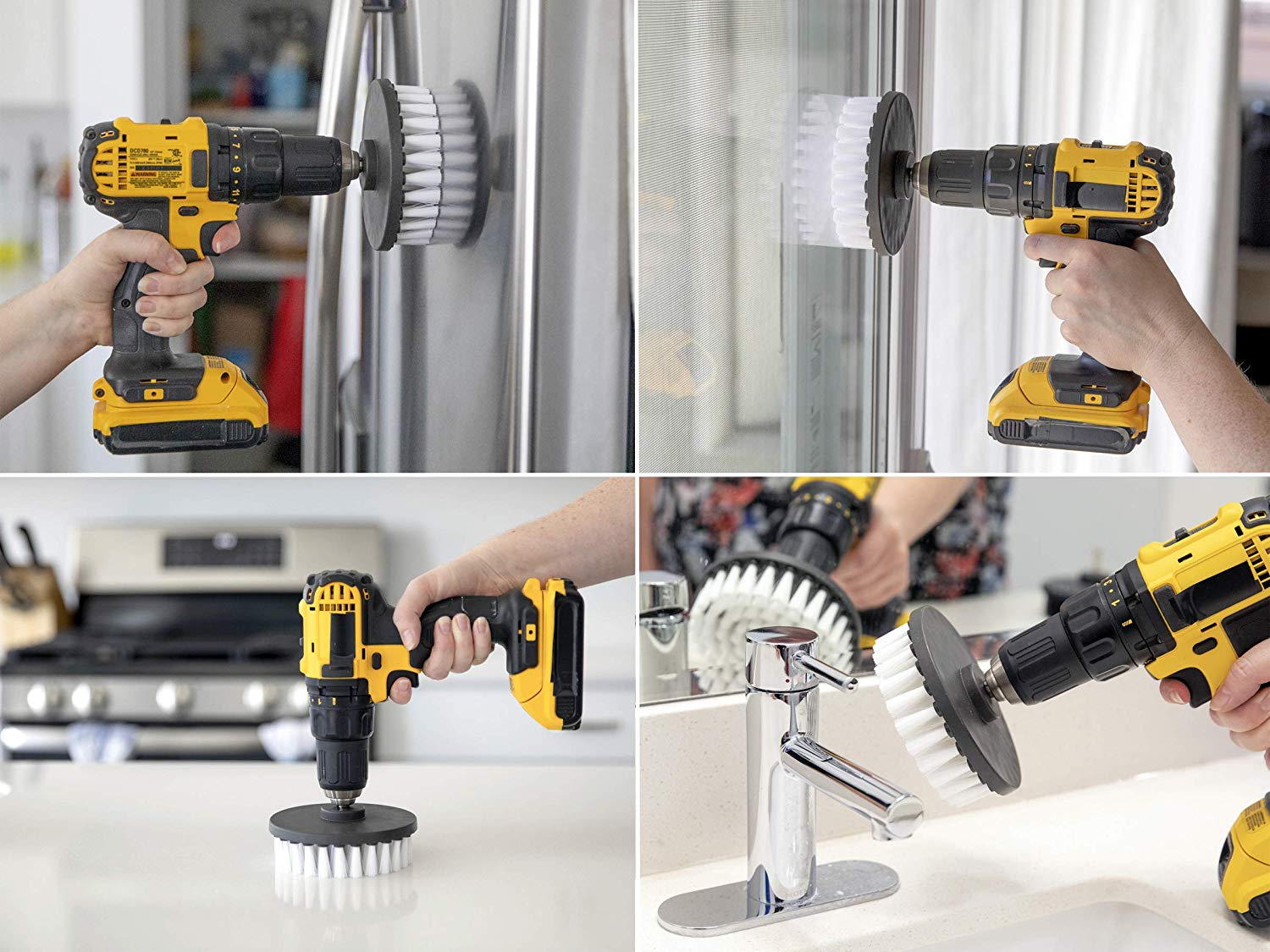 мягкая белая щетинка 4inch Scrub щетка щетки электрическая очищая для сверла