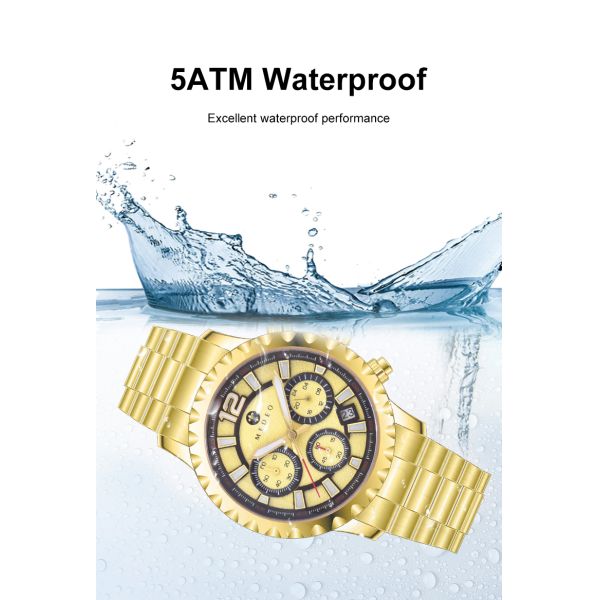 Business Gold/silver Quartz Watch · OEM/ODM | 5ATM Water Resistant