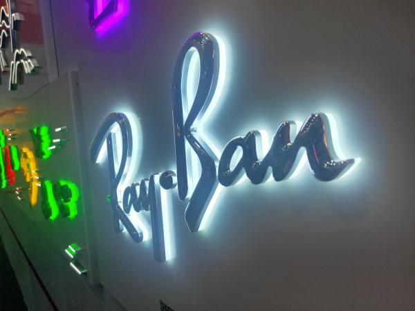 3d Illuminated Outdoor Sign Stainless Steel Led Letter Sign Backlit Halo Lit Channel Letter