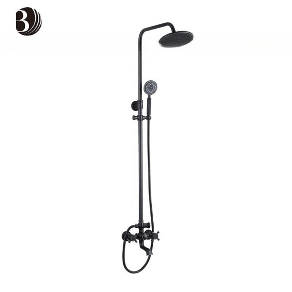 European Style Antique Black Brass Wall Mount Handheld Shower Nozzle for Bath and Hotel High Quality Shower Mixer