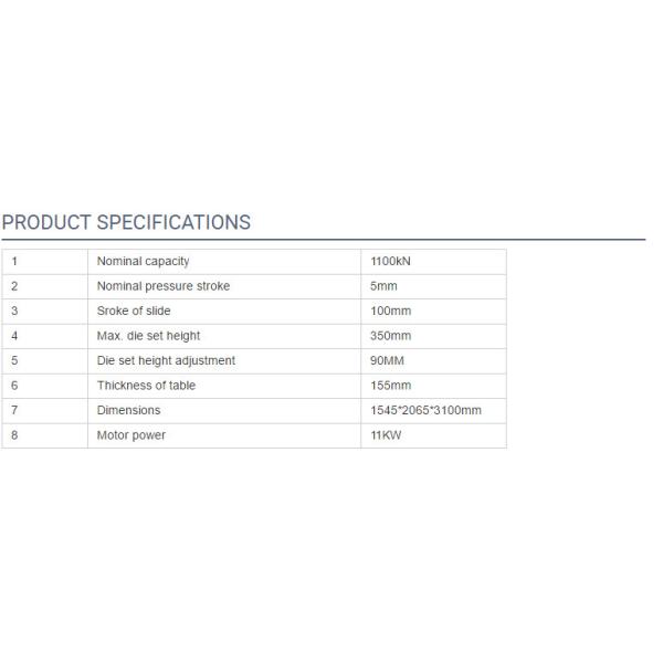 Perfuração formando a máquina para o CNC da faca do caixote de lixo 110 toneladas de metal pneumático