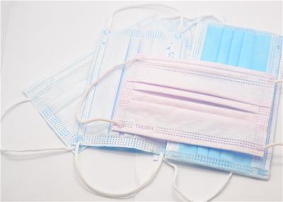 Pp 3 Ply Non Woven Face Mask Adjustable Nose Piece Latex Free Earloop Tie - On