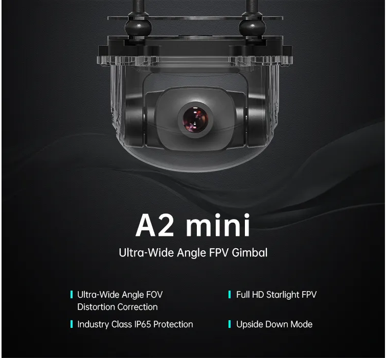SIYI A2 Mini Camera Super Wide Angle FPV Gimbal 1080 Starlight Night Vision Industrial Grade Three Guard Inverted Mode Camera