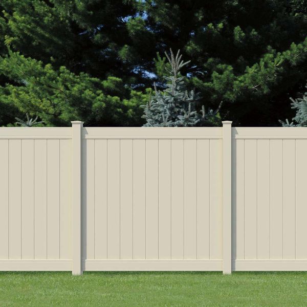 Easy DIY 6 X 8 White Privacy Vinyl Fence Panel Outdoor UV Resistant