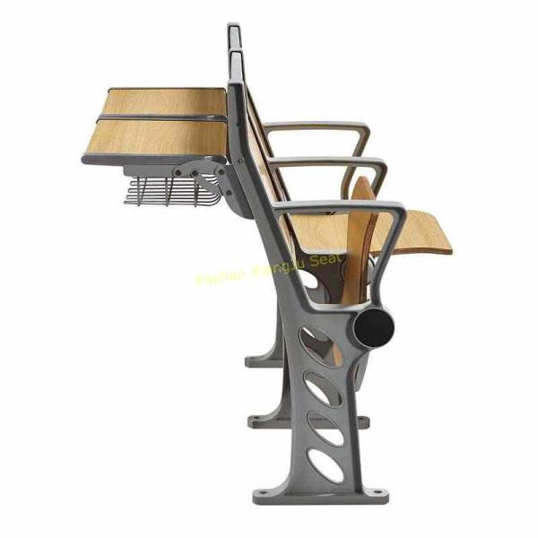 High Back Aluminum Alloy Structure Foldable Writing Table Pad With Plywood Seat