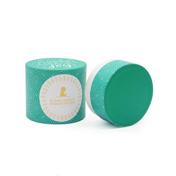 Handmade Round Branded Gift Boxes With Logo For Tea / Cosmetics / Candle Packing