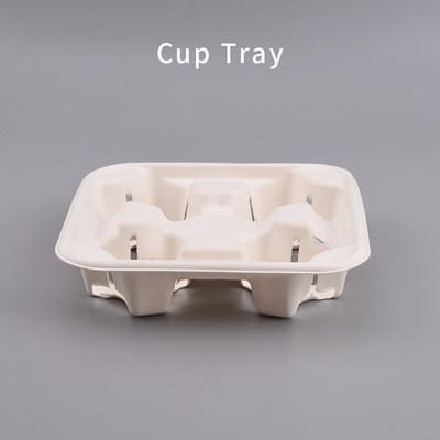 7oz-2oz Recyclable Paper Cups Bagasse Disposable Yogurt Cups With Lids