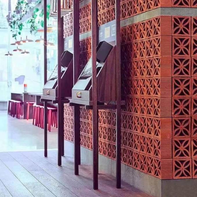 Архитектура виллы фасада кирпича блока ветерка современной глины дизайна стены неубедительная