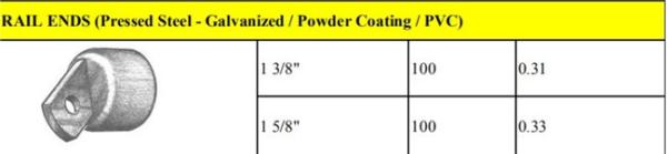 1-3/8 Inch Chain Link Fence Top Rail End With Black Powder Coated