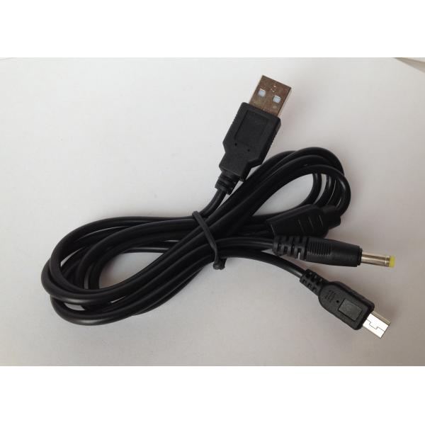 Black USB to MINI5P & PP 2in1 USB Data Charging Cable 1.2M