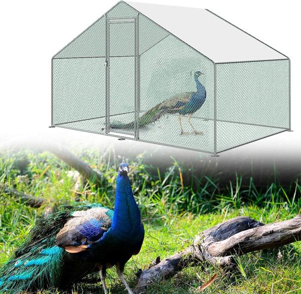 Chicken Run Kennel 2m x 3m Walk In Chicken Cage Coop For Rabbit Hen Cage Pen with PE cover