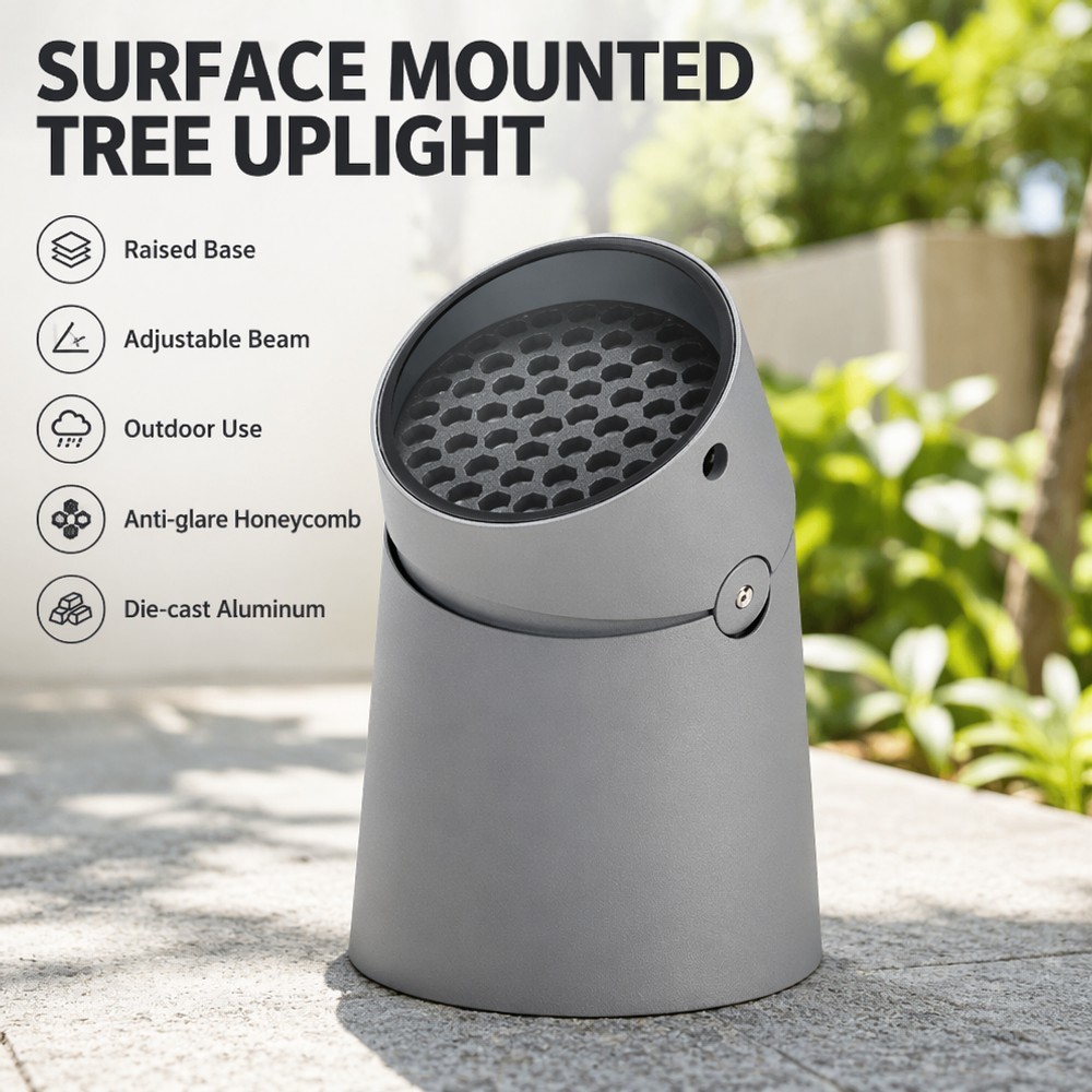 IP65 Exterior LED Tree Lights Tall Elevated LED Inground Uplight Multi Size Surface Mounted
