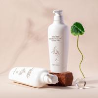 500 ml HDPE Blanco cilíndrico liso con bomba blanca para la botella de loción de champú