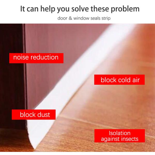 Window Silicone Seal Strip Self Adhesive Tape for Draft Stopper Gap Blocker and Wind Blocker