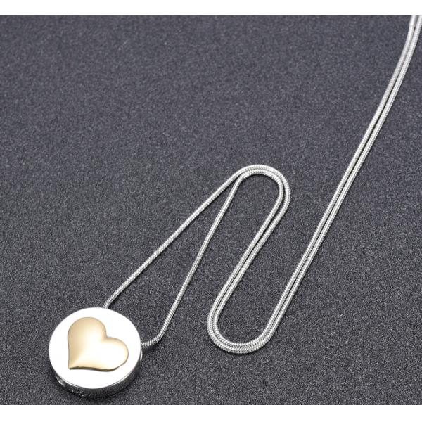 Stainless Steel Love Heart Keepsake Ashes Pendant for Human and Pet Cremation Jewelry