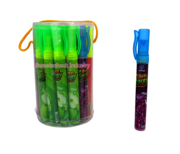 Pen Shape Liquid Spray Candy With Sour Sweet Fruit Flavor ISO Approved