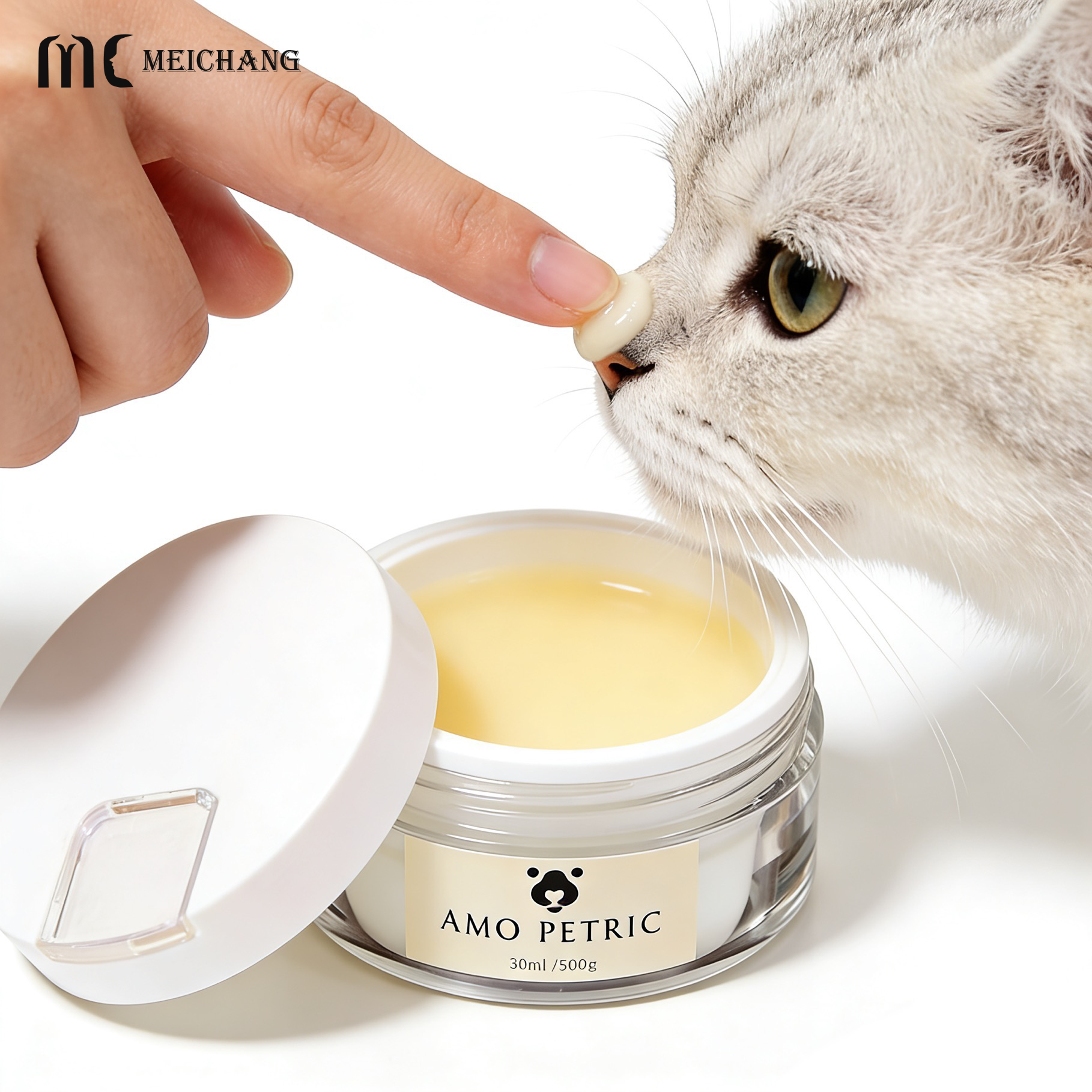 30G 50G Pet Balm Jar with Built-in Spoon and Airtight Sealing for Hygienic Pet Paw & Nose Care