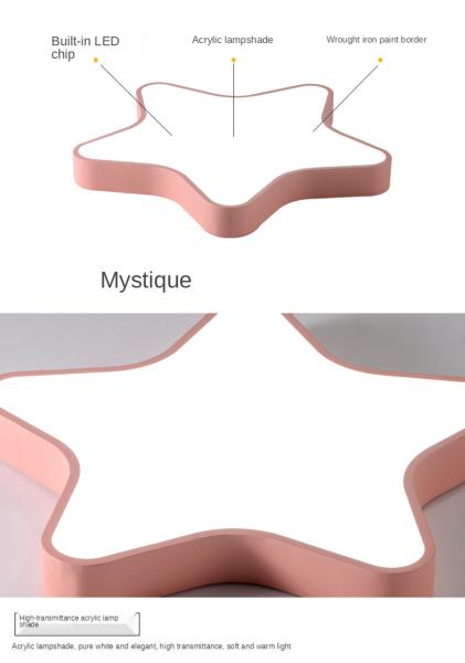 Modern creative LED ceiling lamp pink blue star baby kids children's room flush ceiling light(WH-MA-191)