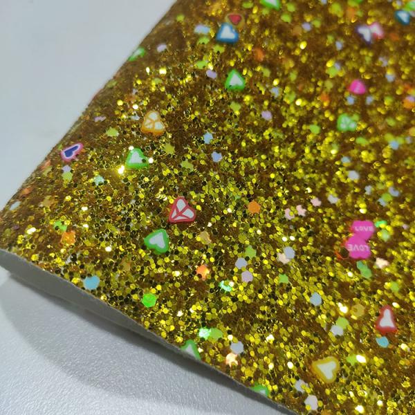Synthetic Shoes 3D Chunky 50m/Roll Glitter Leather Fabric