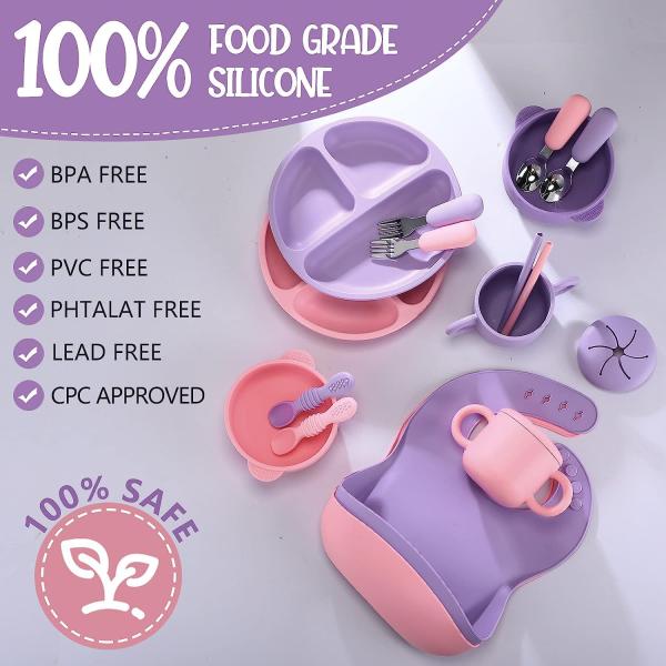 Безвкусные прочные Bib набора Dinnerware силикона и шар Multiscene
