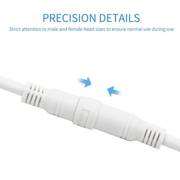 Cable de extensión de alimentación DC de hombre a mujer con interruptor de rocker en línea 303 - 5.5 mm x 2.1 mm para tira LED, CCTV, electrónica DIY