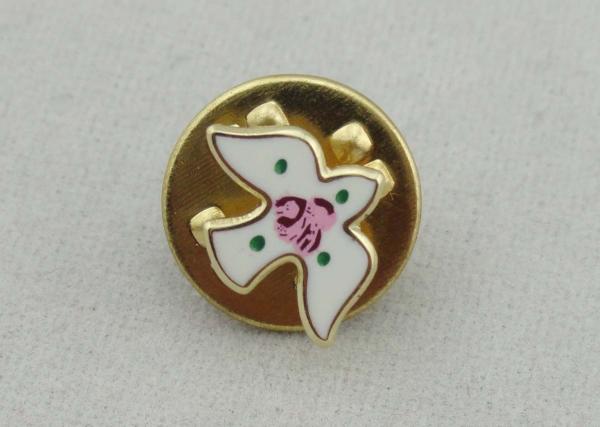 3D Peace Dove Hard Enamel Pin , 11 Mm Aluminum Die Cast Offset Printing For Male