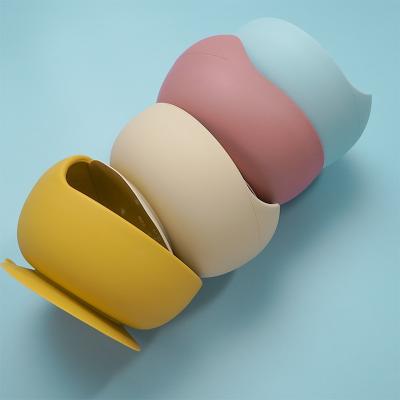 Safe Food Grade Silicone Tableware Set Bowl Anti Shatter For Baby OEM