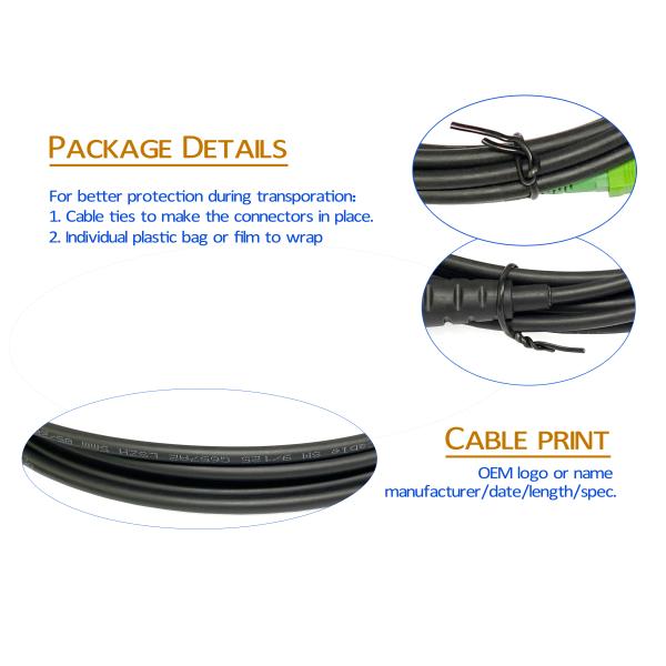 Гибкий провод 5.0mm оптического волокна базовой станции FTTA законченное соединители SC Supertap