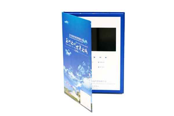 Écran HD Commercial Lcd Carte vidéo vidéo numérique Brochure vidéo en couverture rigide NOUS NOUVELLE